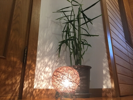 竹細工の間接照明